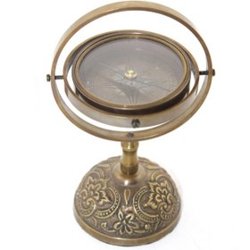 Resim Pirinç Masa Üstü Pusula Model 3 