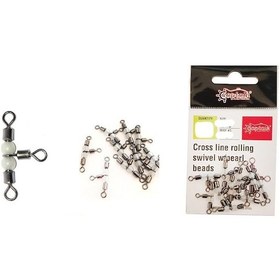 Resim Captain 5048 Üçlü Boncuklu Fırdöndü 10 Adet Black Nikel 5x6 