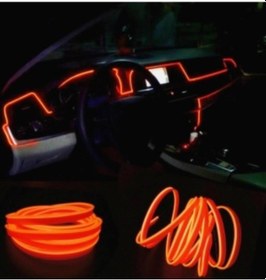Resim Ip Neon - Ip Neon Led Turuncu 2 Metre - Araç Içi Ip Neon Led - Torpido Ip Led - Torpido Led 