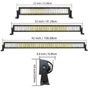 Resim Tongdashop Çift Sıra 55.88 Cm Led Off-road Işık Çubuğu 3000 Lümen 12-24v Kamyon Suv Atv Işık 