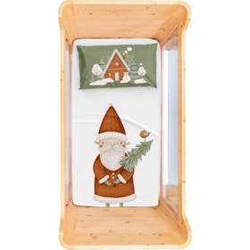 Resim Snowy Pamuk Saten Çok Renkli Bebek Çarşaf Seti 80x140cm 
