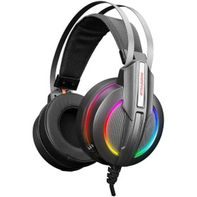 Resim Rampage RM-K6 STARK USB 7.1 Double RGB Efekt Metalik Gri Surround Gaming Oyuncu Mikrofonlu Kulaklık 