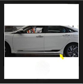 Resim Honda Civic Fc5 2016-2021 Uyumlu Piano Black Marşpiyel Çıtası 