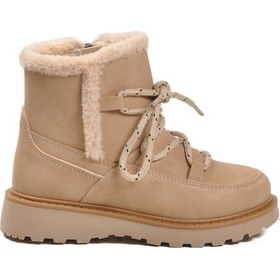 Resim Bej İçi Polarlı Kaymaz Kız Çocuk Bot Lina F Bej 