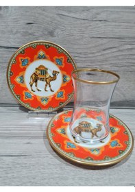 Resim Fermato 12 Parça 6 Kişilik Çay Seti Takımı Camello Serisi Renkli 