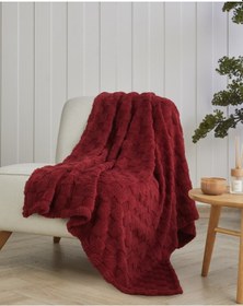 Resim English Home Fancy Square Koltuk Şalı 120x160 Cm Bordo Bordo 