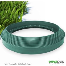 Resim Pratik Garden Çim Ayırıcı 10 M Yeşil Çim Sınırlayıcı Taş Toprak Ayıracı Çim Ayracı Çim Bariyeri 