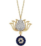 Resim Nazar Boncuklu Lale Altın Kolye As804Kl Altınsepeti 