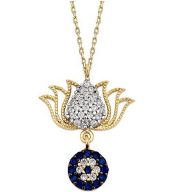 Resim Nazar Boncuklu Lale Altın Kolye As804Kl Altınsepeti 