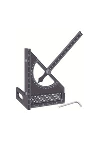 Resim Vkemall Ahşap İşleme Alüminyum Alaşımlı Yarı Dairesel Üçgen Cetvel, İşaretleme Cetveli, Gray 