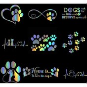 Resim Köpek Kedi Pençesi-adet-galvanik Yeşil-araba Çıkartmaları Kedi Paw Baskı Ve Aşk Köpek Paw Baskı Dekorasyon Çı 