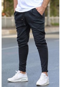 Resim Madmext Ekoseli Siyah Eşofman 4219 Siyah 