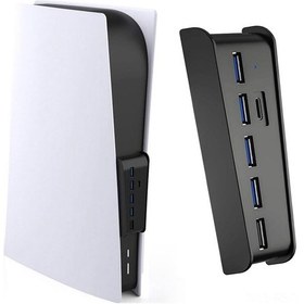 Resim Reedark Ps5 Usb 3.0 Hub Genişletici: Hızlı Veri Transferi, Çok Fonksiyonlu, Optik Sürücü Versiyonu - Siyah 