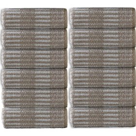 Resim Özdilek Striscai 50x90 Cm El-yüz Havlusu 12'li Bej Çok Renkli 