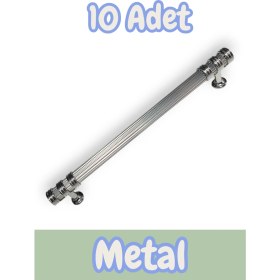 Resim Çizgili Nesli Alüminyum Metal Lüks Modern Mobilya Çekmece Mutfak Dolabı Kulpu Krom (10 Adet) 