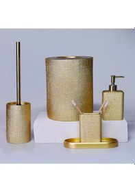 Resim Selim Linen Banyo Seti Altın 155alt15rs Altın 