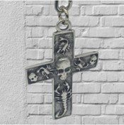 Resim Tezzgelsin Unisex Gothic Iskelet Haç Model Metal Anahtarlık Ve Çanta Süsü 