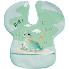 Resim Büyük Muşamba Önlük - Bebek Dinozor Yeşil 