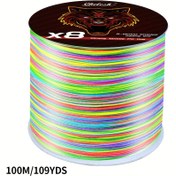 Resim Chelesh 109 Yarda (100 Metre) 8 İplikli Örgülü PE Balıkçılık Hattı, Yüksek Mukavemet ve Pürüzsüz Döküm, Canlı Karışık Renkler, Tatlısu ve Tuzlu Su Balıkçılığı için Dayanıklı, Oltaçılar için Mükemmel Hediye, Cheleshe, Noel için En İyi 