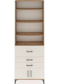 Resim Arges Dolap 3 Raflı 2 Kapaklı Tek Askılı 88x30x243 Çam-aytaşı Çam 