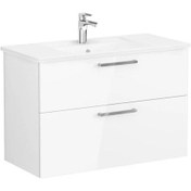 Resim Vitra Root Flat 100 Cm Beyaz Çekmeceli Banyo Dolabı Alt Modül Lav Çok Renkli 