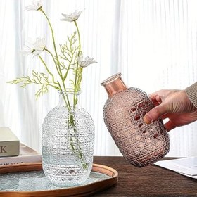 Resim BakGelAl Elegant Şeffaf Cam Vazo - Modern Tasarım ve Zarafet ile Mekânınızı Güzelleştirin, Anneler Günü Hediyesi 