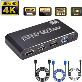 Resim Usb30 Dual Hdmi Video Audio Signal 4K Video Ses Yakalama Kartı 