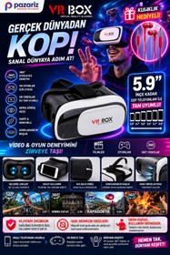 Resim VR BOX Sanal Gerçeklik Gözlüğü Set 360 Vr Evde Eğlence Paketi Kulalkık 