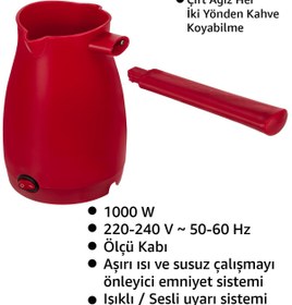 Resim AWOX CAFFEEN ELEKTRİKLİ CEZVE KIRMIZI 
