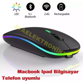 Resim ATAELEKTRONİK Laptop Notebook Kablosuz Led Tv Bilgisayar L Mouse Maus Maus 