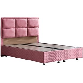 Resim Setaymobilya Baza, Grand Çift Kişilik Pembe Baza + Başlık Seti 