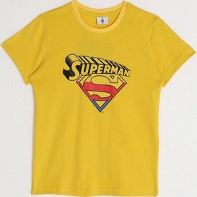 Resim SuperMan L1581-2 Çocuk Açık Sarı Tişört 