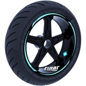 Resim Nane Yeşili 4 Parçalı Keskin Jant Şeridi Sticker Çınar Extreme 