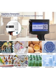 Resim Mürekkepli Yazıcı 4.3" Dokunmatik Şarjlı El Tipi Türkçe Menü 
