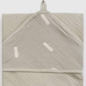 Resim Organik Pamuk Çift Katlı Müslin Plaj Havlu Kundak Yeşil - Yeşil / 100x100 cm 