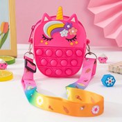 Resim Silikon malzemeden yapılmış, tek boynuzlu at desenine sahip Prenses Sikke Cüzdanı 