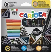 Resim Nessiworld Carioca Metalik Keçeli Kalem 8'Li 