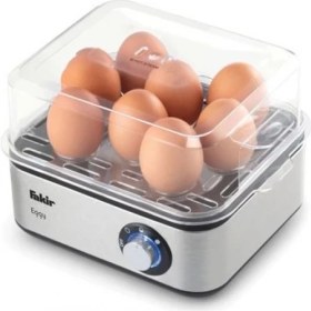 Resim Fakir Eggy Master Yumurta Pişirici - 8 Yumurta Kapasitesi, 500 W Güç, Paslanmaz Çelik Gövde, Sert ve Yumuşak Pişirme Seçenekleri 