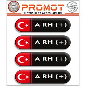 Resim KAN GRUBU 3D STİCKER 4’LÜ SET 017 