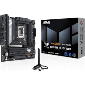 Resim Tuf Gaming B860M Plus Wifi Intel Matx Anakart, 12+1+2+1 80A Drmos Güç Aşamaları, Ddr5, Pcie 5.0, 3xm.2 Yuvaları, Wifi 7, 2.5gb Ethernet, Displayport, Hdmi, Dp Alt Modlu USB 20GBPS Tip-C 