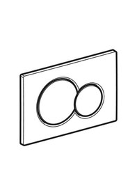 Resim Geberit Sıgma01 Kumanda Kapağı Çift Basmalı. Mat Krom - Temizliği 