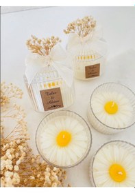 Resim Bernami Vazo Pinterest Papatyalı Mum - Söz Nişan - Nikah - Bebek Hediyeliği - 20 Adet Diğer 