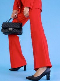 Resim Stil Durağı 7 Cm Kristal Topuk Ayakkabı Stiletto Siyah 