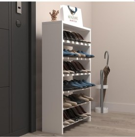 Resim Kenzlife Ayakkabılık Mısri Mat Beyaz Suntalam 095 060 20 Onsekiz Çift Ayakkabı Kapasitesi Arkalıksız Beyaz 