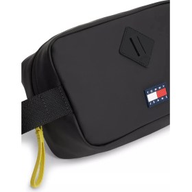 Resim Tommy Hilfiger Erkek Kalın Kısa Kulp Deri Fermuar Kapama Siyah El Çantası AM0AM14218-BDS 