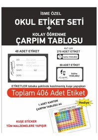 Resim Baskılı Okul Etiketi Kalem Defter Etiketi Isme Özel Etiketler 46 