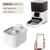 Resim Petfit Aqua Flow WiFi Akıllı Otomatik Kedi Köpek Su Pınarı - Petfit Elevate X 4L WiFi Akıllı Otomatik Mama Kabı 