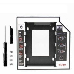 Resim Derwell 2.5 Inç 9.5mm Ssd Hdd Sata Sabit Disk Sürücü Laptop Için Dvd-rom Katı Hal Sürücü Caddy Adaptörü 