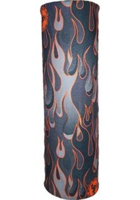 Resim Ride To Love Burn Alev Desenli Bandana & Boyunluk Siyah - Kırmızı 