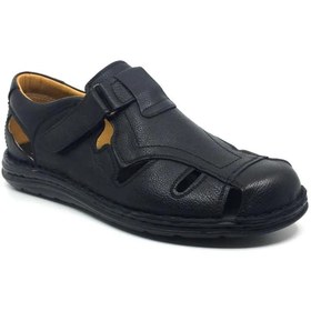 Resim Luis Figo 3240 Ortopedik Hakiki Deri Comfort Taban Erkek Sandalet Ayakkabı 